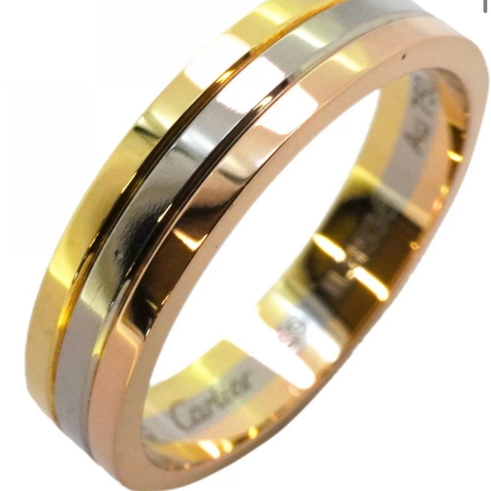 Authentic VENDÔME LOUIS cartier Wide Ring, White , Size 59, Full Set